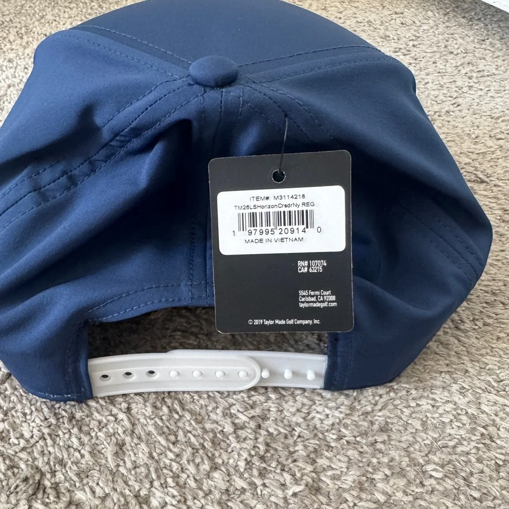 NWT TaylorMade Horizon Team Patch Golf Hat Navy Adjustable 58cm - Picture 3 of 6